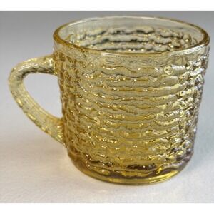 Anchor Hocking Gold Soreno Amber Gold Small Cup Vintage